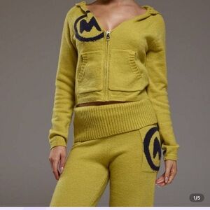 Trendy Mustard Women's Track Pants & Jacket Set